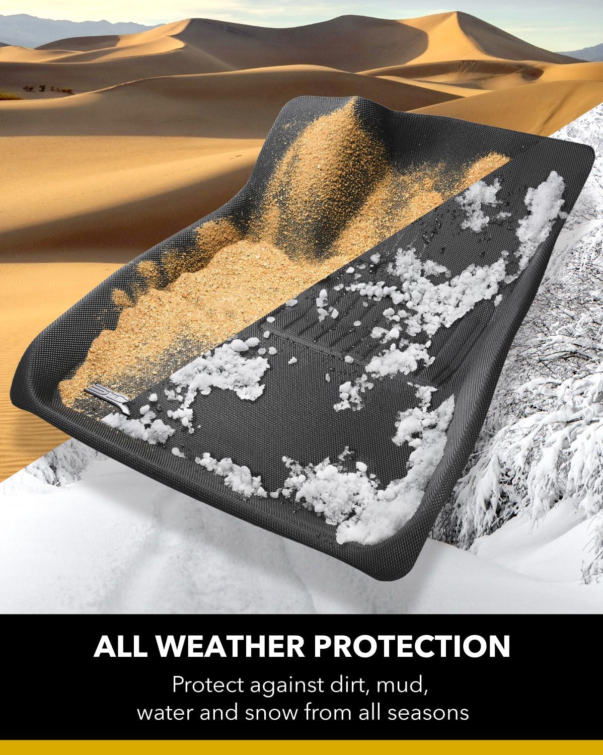 3D MAXpider KAGU Floor Mat (BLACK) compatible with HYUNDAI TUCSON 2022-2024 - Full Set