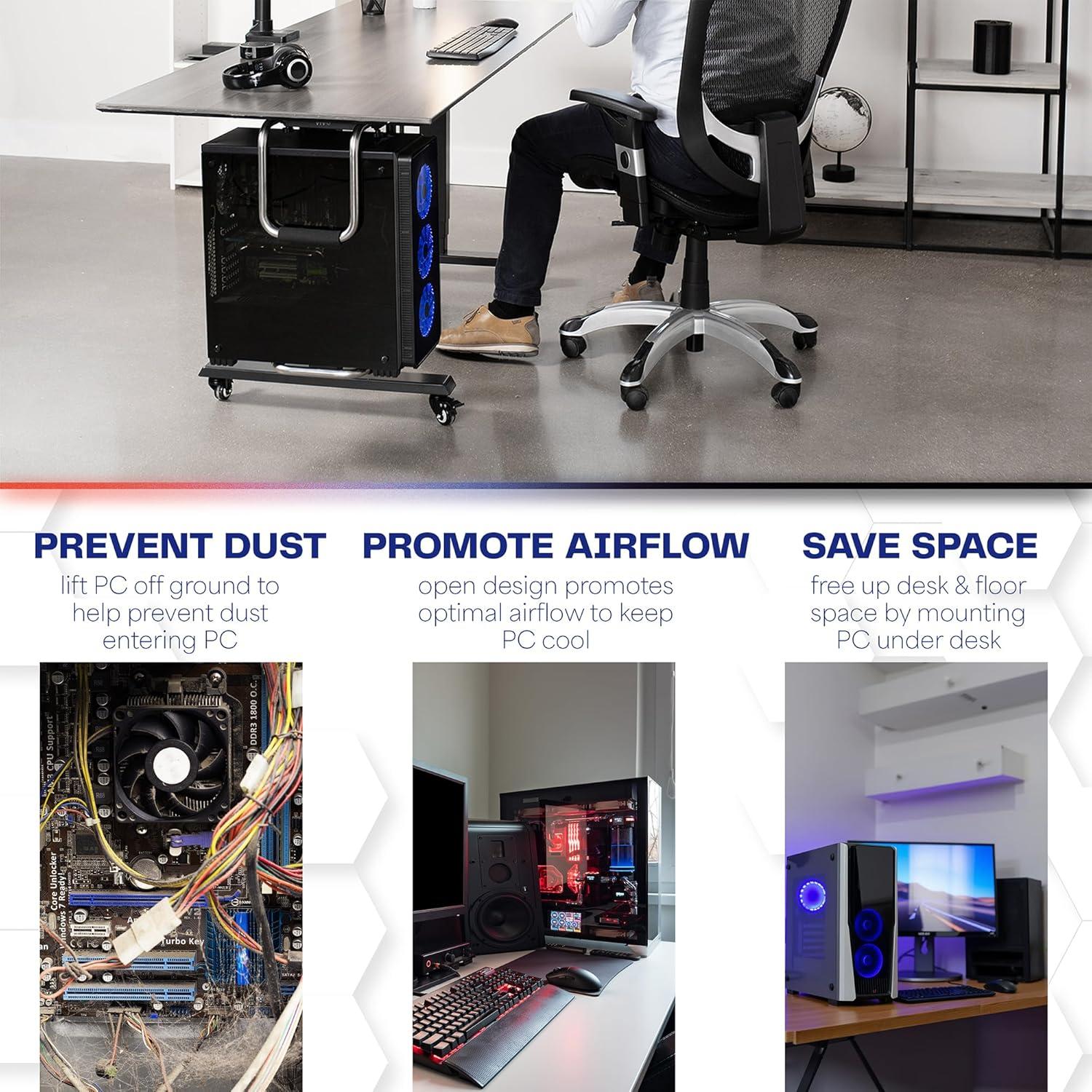 Vivo Heavy Duty Under Desk PC Mount