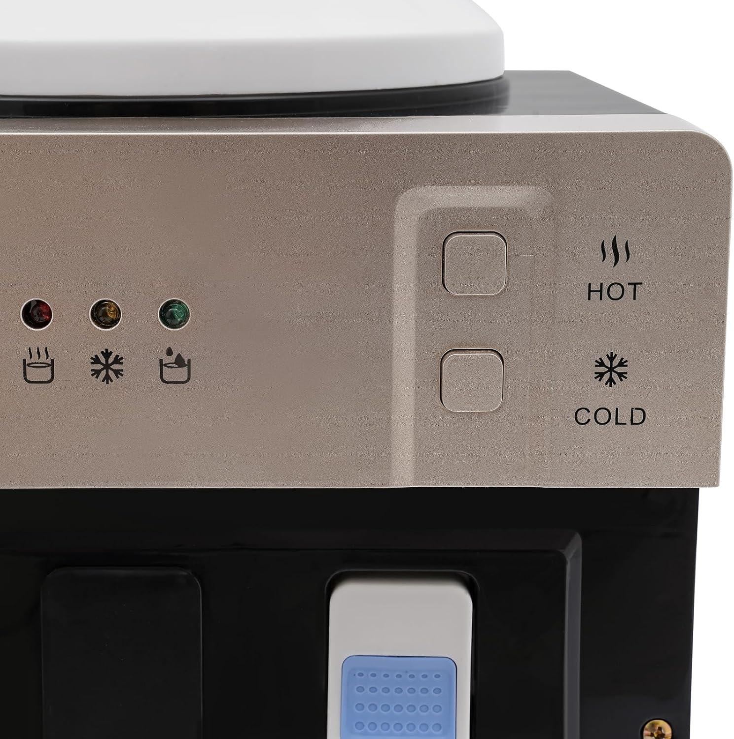 Water Dispenser, 5 Gal Electric Top Loading Countertop Water Cooler Mini Hot & Cold Water Cooler Dispenser for Bedroom, Studio, Office