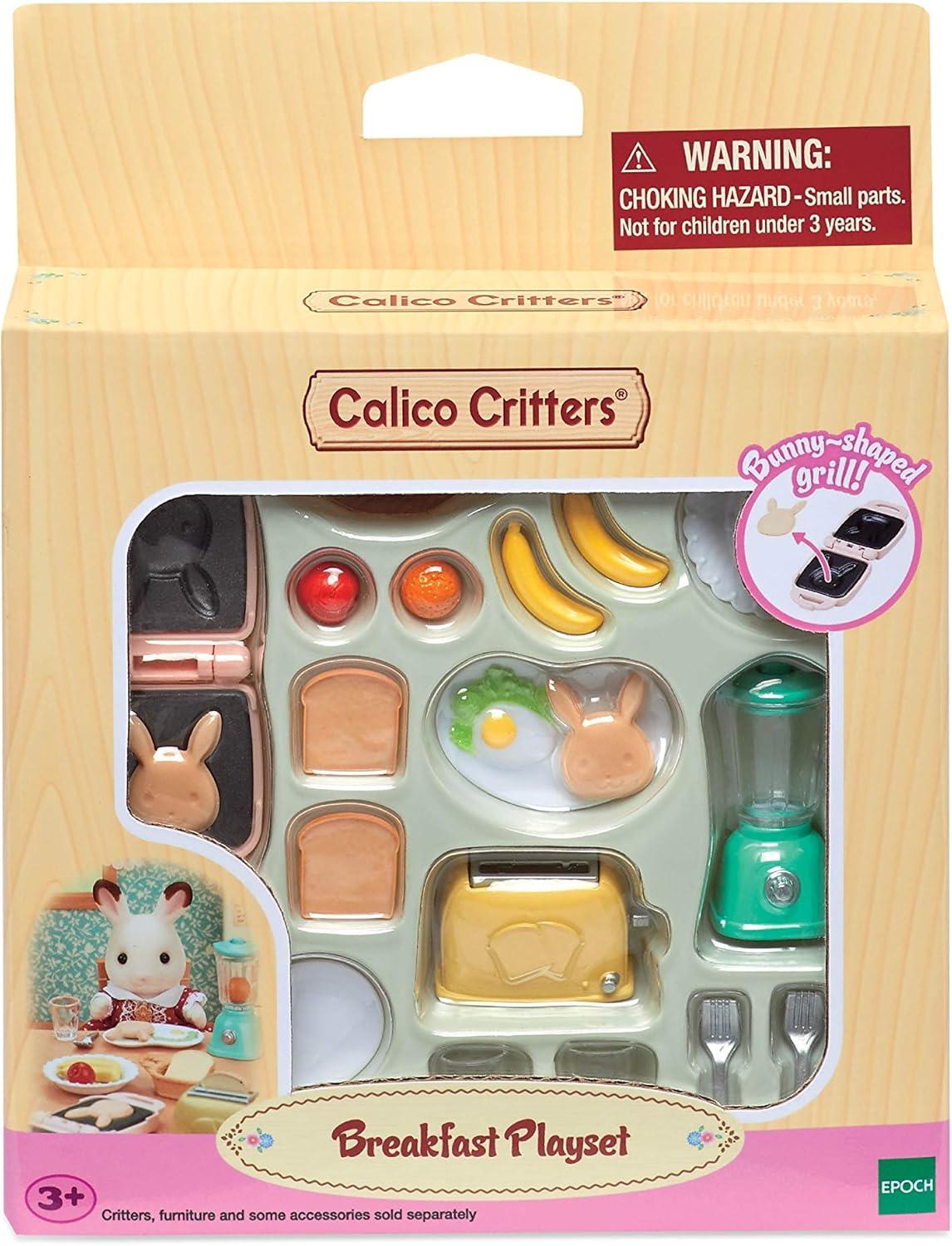 Calico Critters Breakfast Playset, Dollhouse Furniture and Accessories with "Working" Features