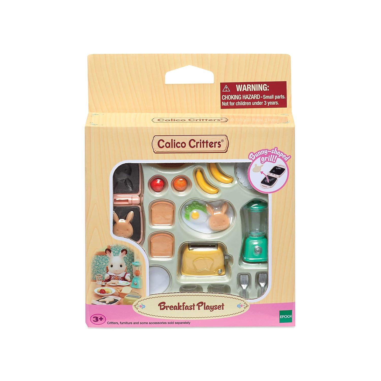 Calico Critters Breakfast Playset, Dollhouse Furniture and Accessories with "Working" Features