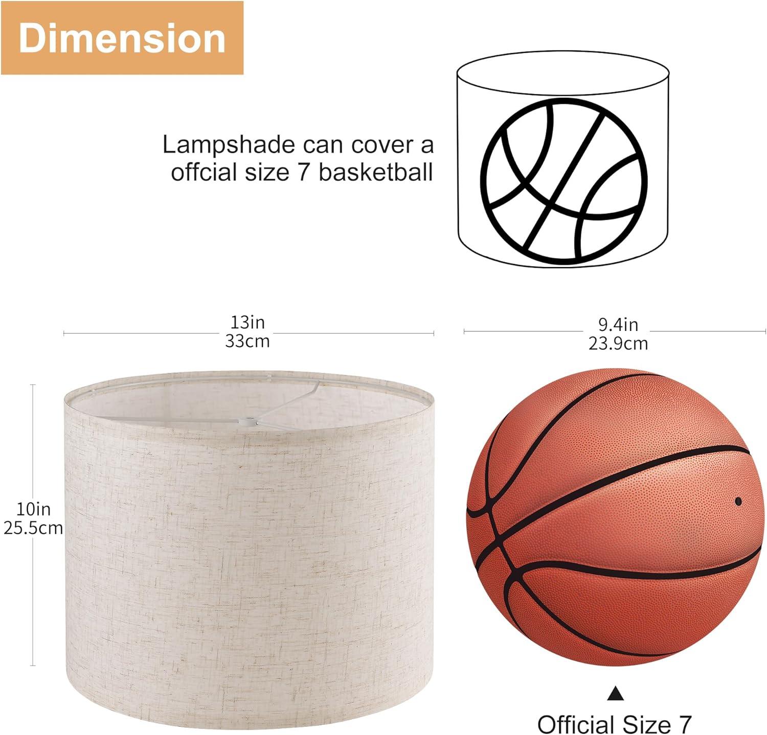 Linen Drum Lamp Shade (Spider)-Set of 2