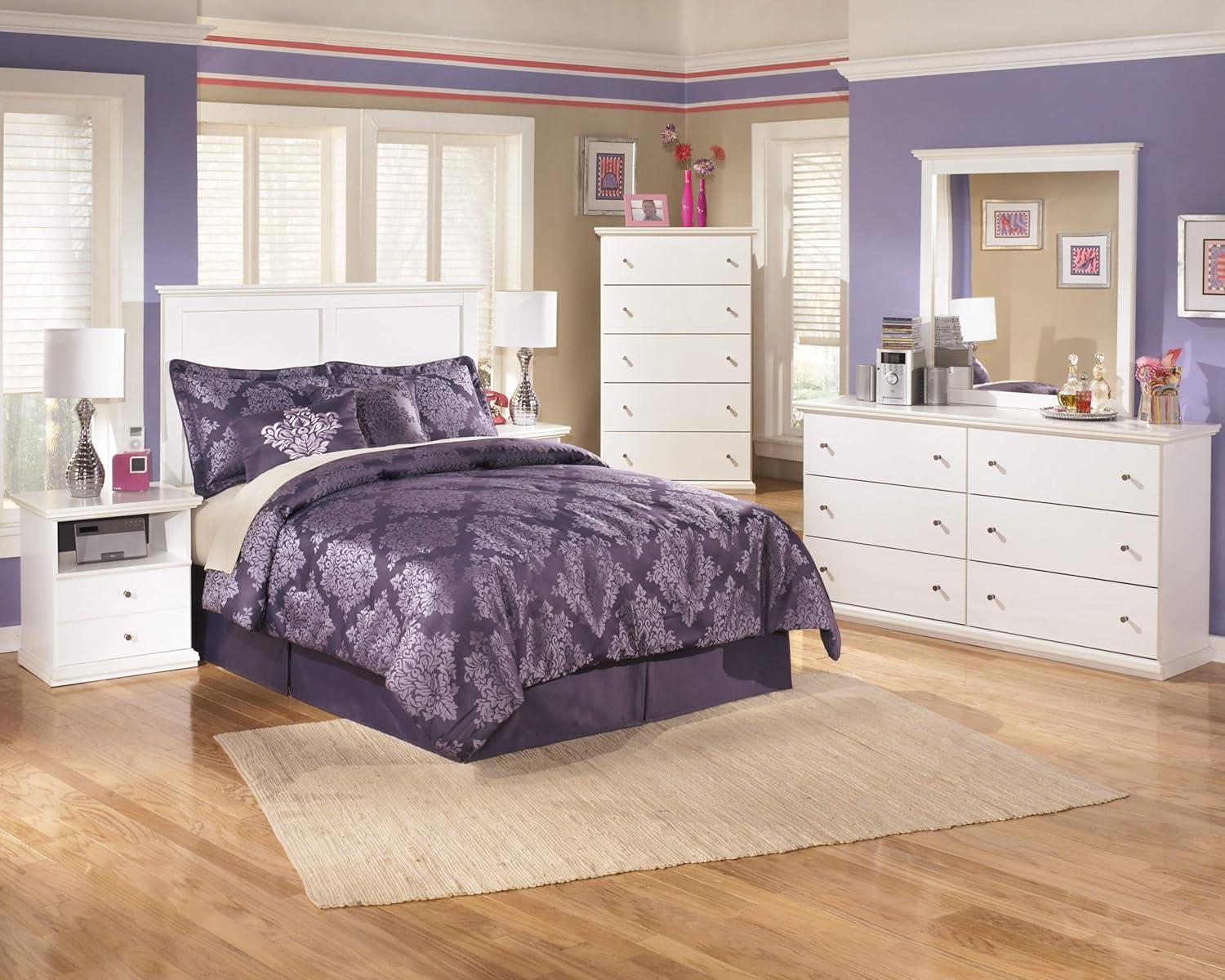 Ashley Furniture Bostwick Shoals 6 Drawer Wood Double Dresser in White