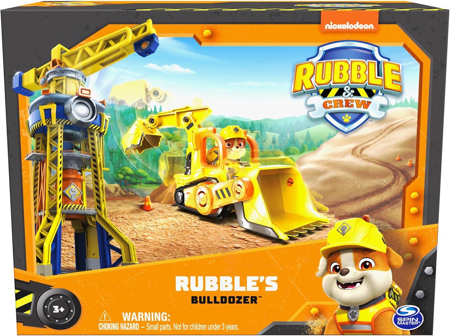 Rubble & Crew, Rubbles Bulldozer Toy Truck with Movable Parts and a Collectible Action Figure, Kids Toys for Ages 3 and Up