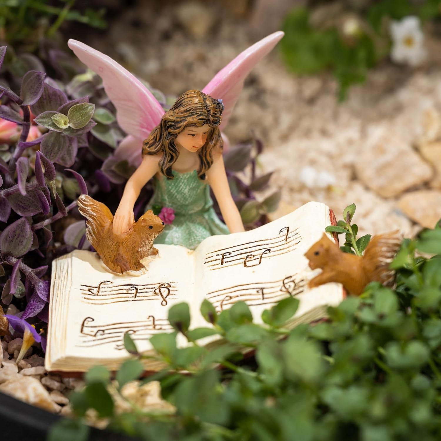 PRETMANNS Fairy Garden Accessories with Garden Fairy Figurines - Adorable Fairies for Fairy Gardens, Cute Fairy Garden Miniatures with a Fairy Furniture Kit C21