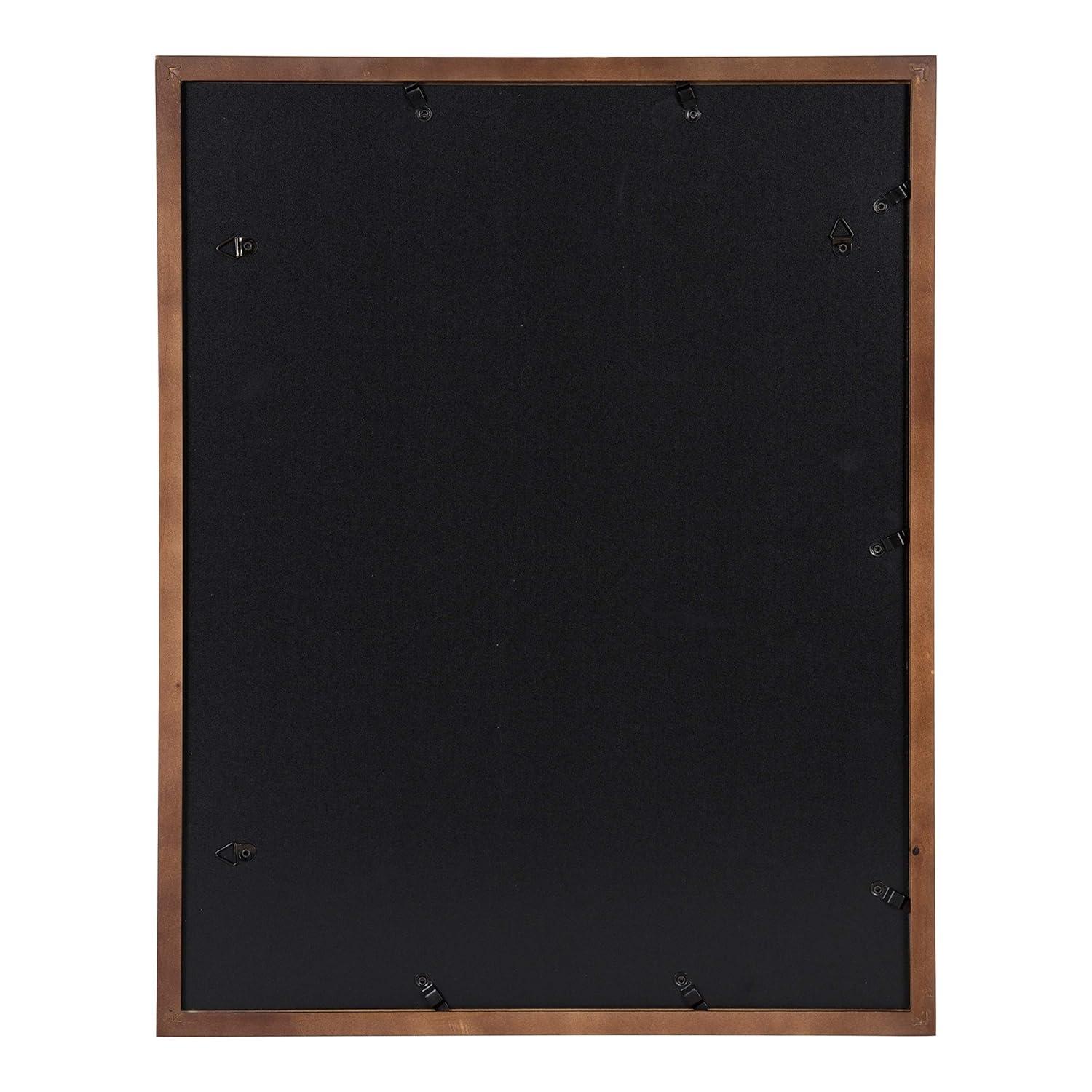 DesignOvation Gallery Rectangle Wood Wall Frame, 14x18 matted to 11x14, Walnut Brown
