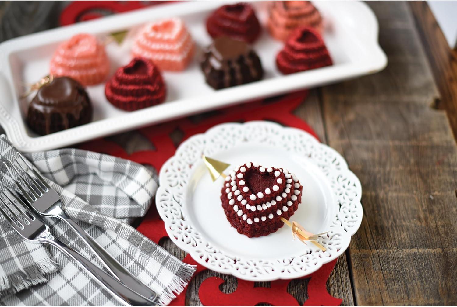 Nordic Ware Nordic Ware Non-Stick Novelty Tiered Hearts Cakelet Pan