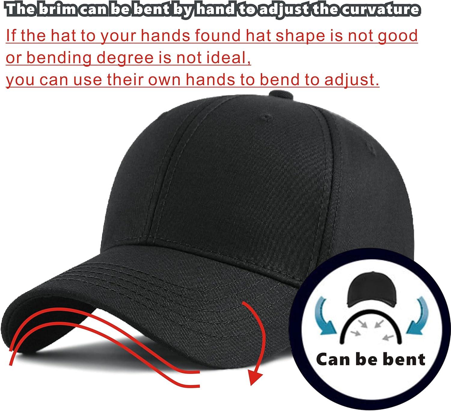 Oversize Baseball Cap XXL Big Head Hats for Men Large Head Hats Dad Hat Adjustable 23.6"-26.8"