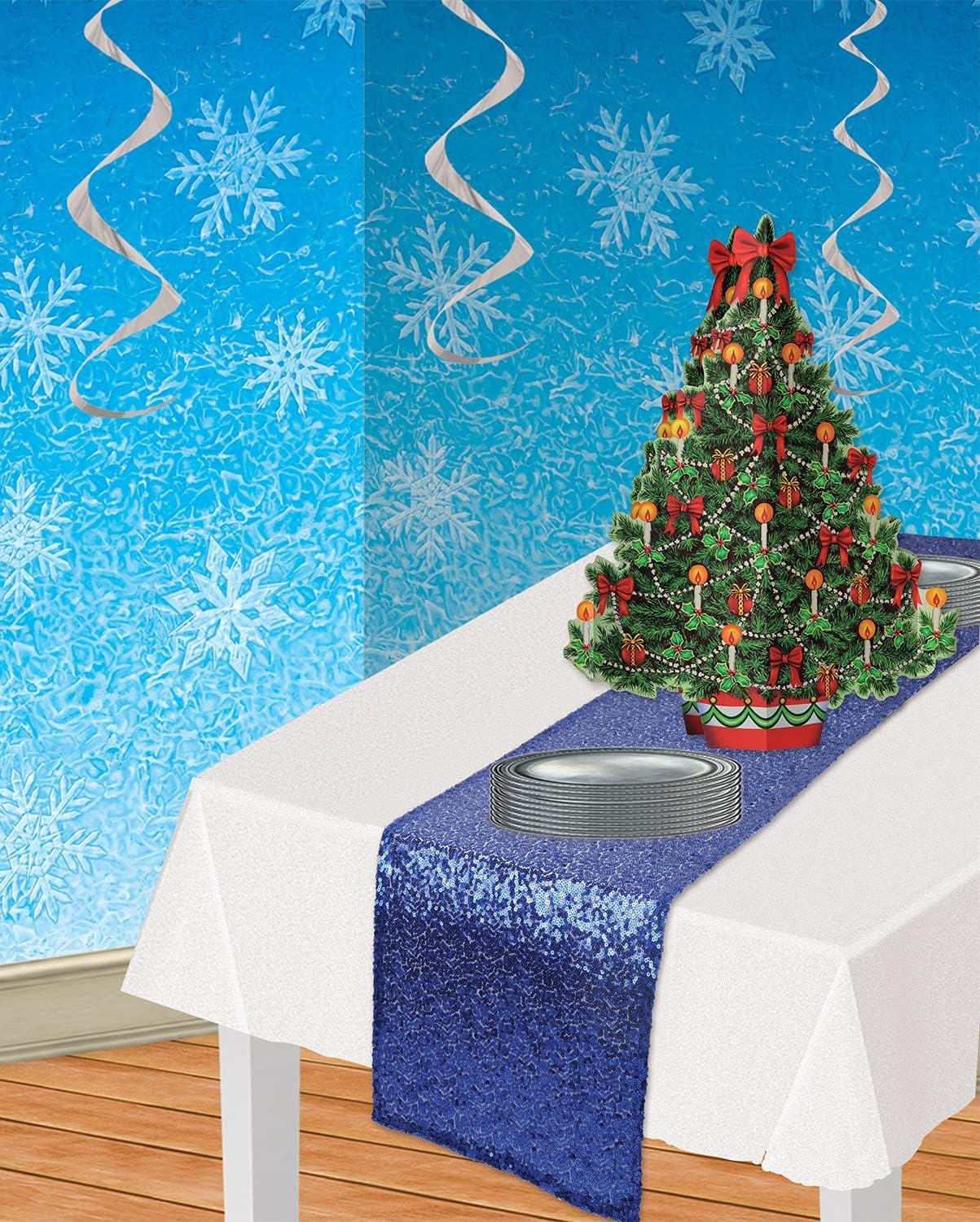 Beistle 3 Dimensional Christmas Tree Tabletop Centerpiece for Winter Holiday Celebrations-Festive Decorations, Friends and Family Gatherings, 11.75", Multicolored