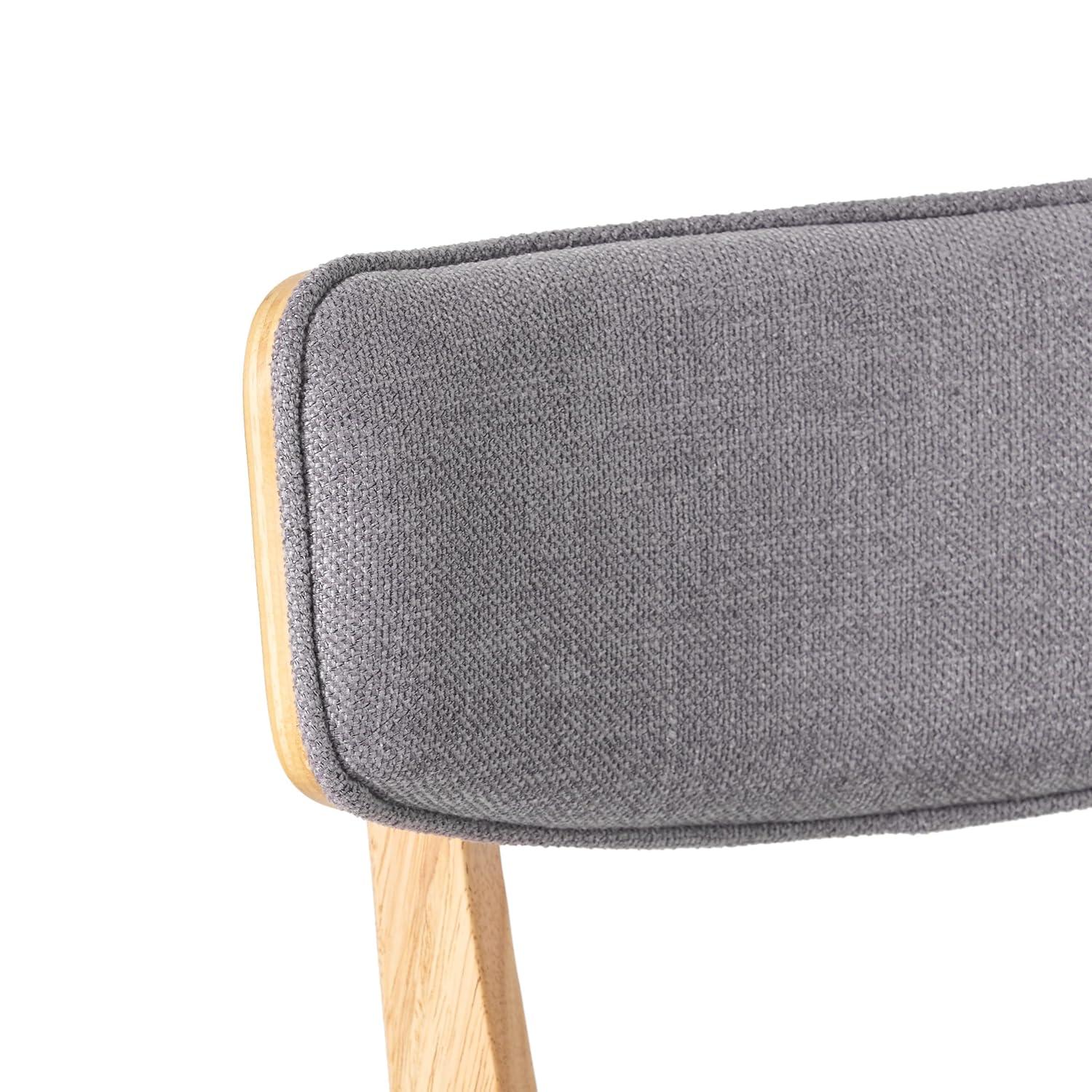 Molly Mid Century Modern Dining Chairs with Rubberwood Frame (Set of 2)