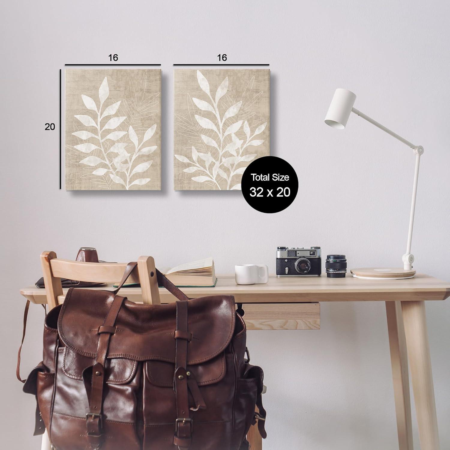Stupell Industries " Boho Botanical Leaf Silhouette " by Natalie Carpentieri 2 - Pieces