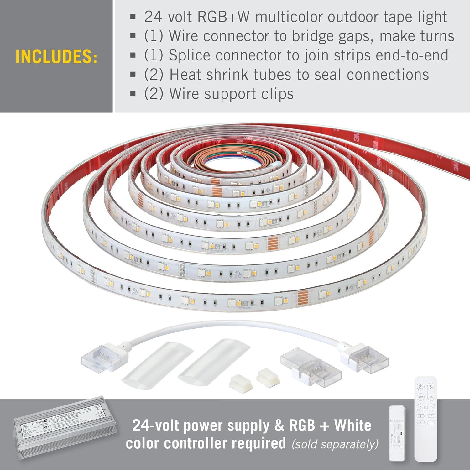 RibbonFlex Pro, 24V, RGB+W, 30+30LEDs/M, IP67, 5M Under Cabinet Tape Light