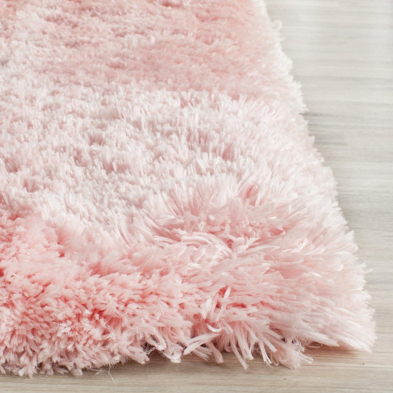 SAFAVIEH Arctic Giselle Solid Polyester Shag Area Rug, Pink, 5' x 7'