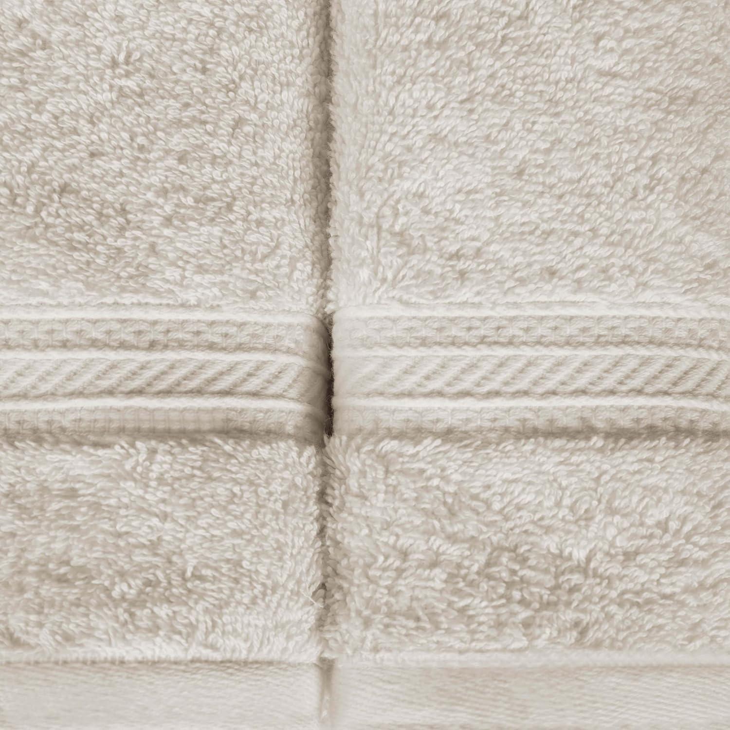 Superior Atlas Cotton Heavyweight 4 Piece Towel Set, Almond