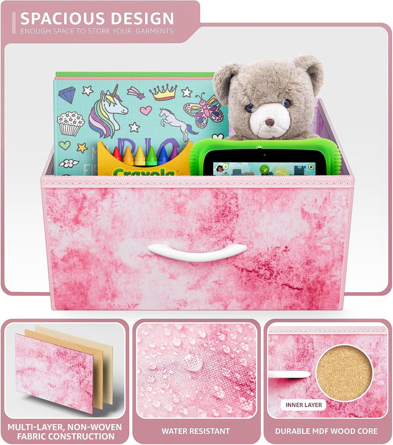 Sorbus Extra Wide Dresser Organizer With 8 Drawers - Tie Dye Pink