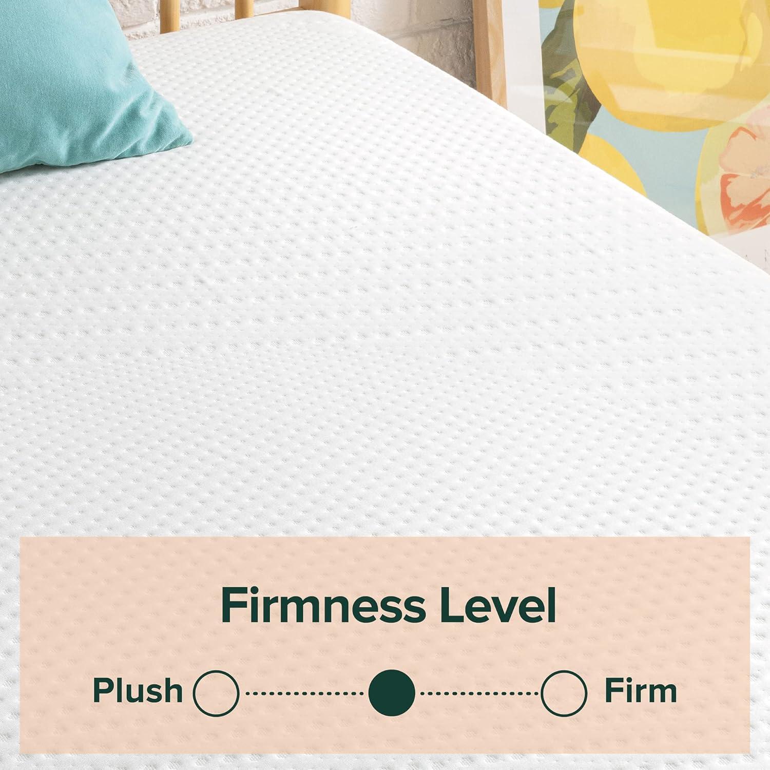 Twin 10-Inch White Memory Foam Mattress with Fabric Cover