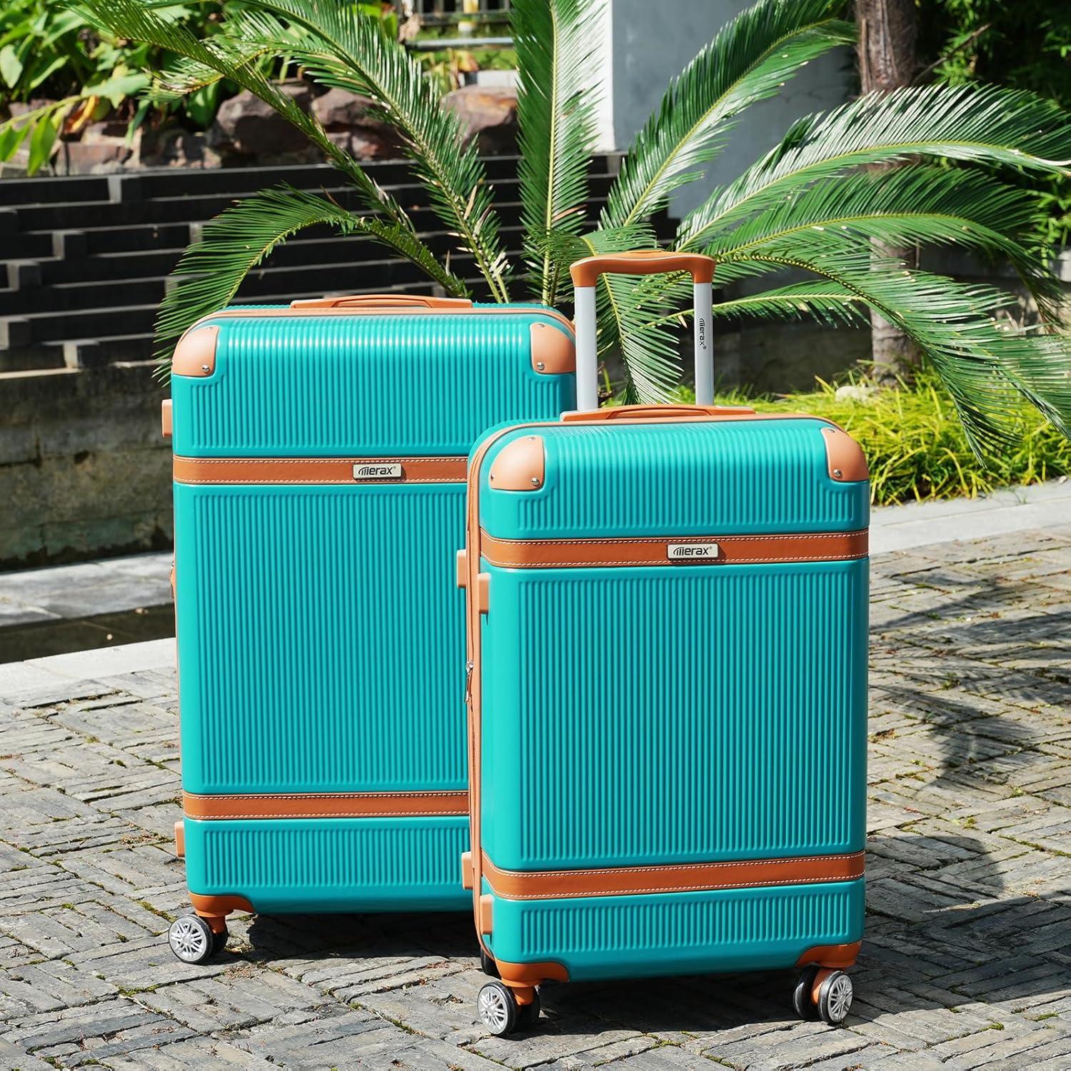 3 Piece Luggage Set, Travel Suitcase with 8 Spinner Wheels, Lock Collision-Protection Angle Rolling Travel Luggage