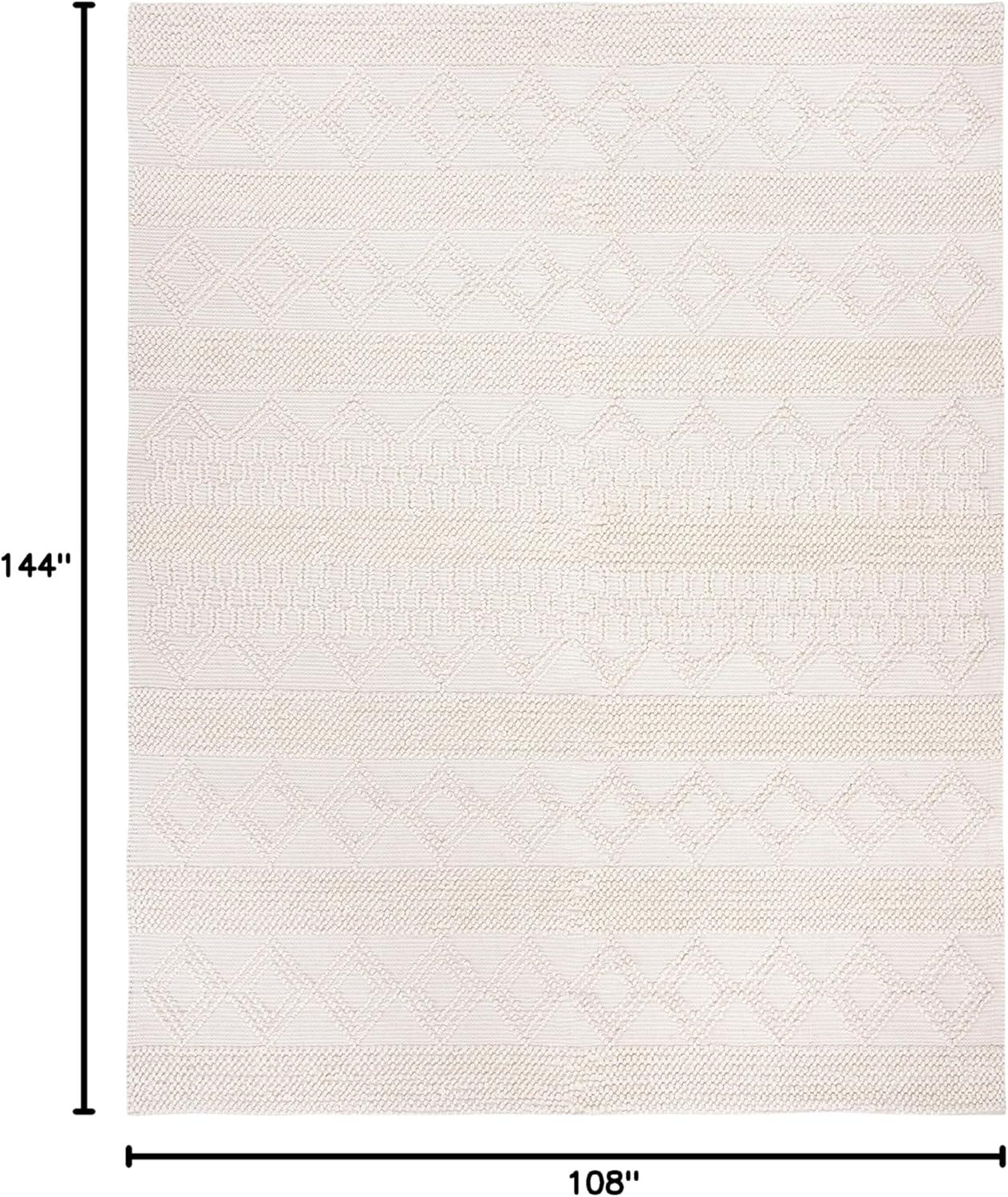 Natura Hand Woven 60% Wool And 40% Cotton Geometric Rug