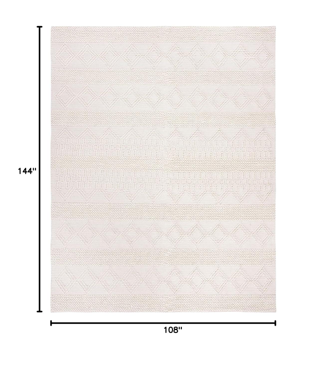 Natura Hand Woven 60% Wool And 40% Cotton Geometric Rug