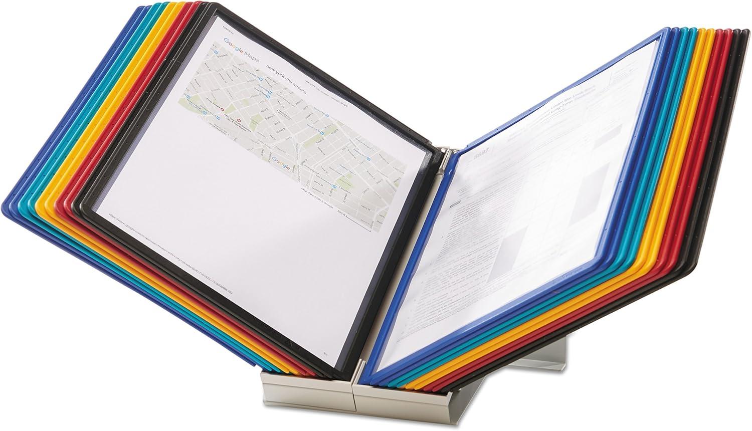 Durable® ario Reference Desktop System, 20 Panels, Assorted Borders And Panels