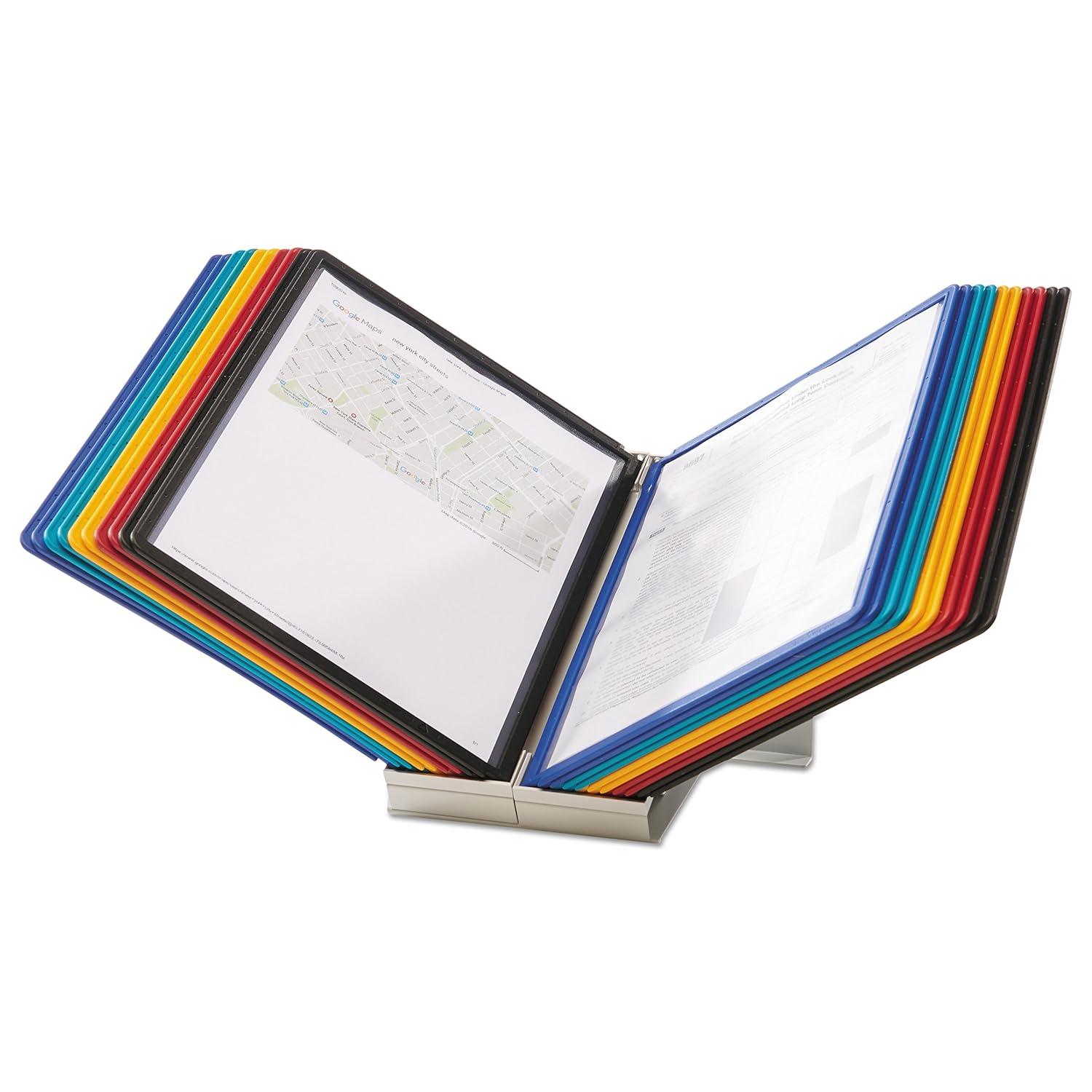 Durable® ario Reference Desktop System, 20 Panels, Assorted Borders And Panels