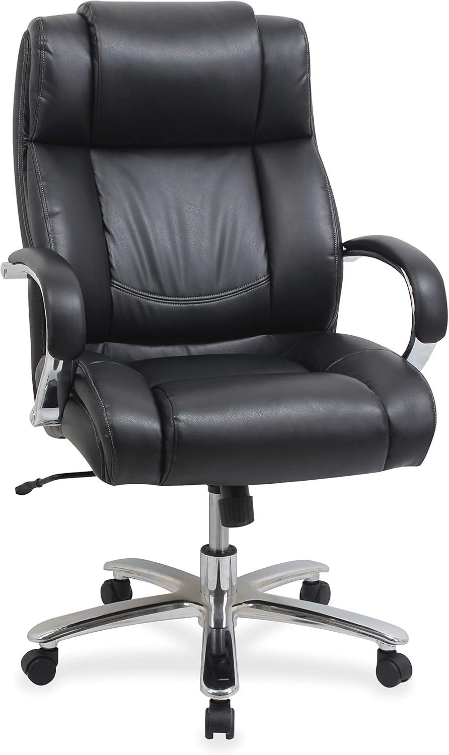 Lorell Big & Tall Leather Executive Chair with UltraCoil Comfort