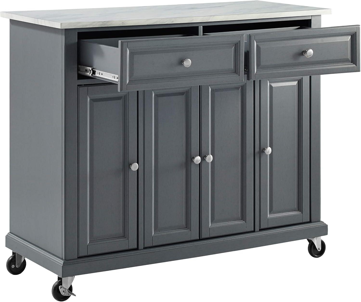 Avery Kitchen Cart - Crosley: Hardwood Brushed Nickel