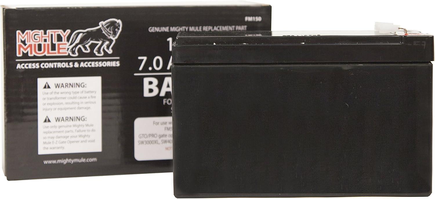 Mighty Mule 12V 7Ah Black Battery Backup