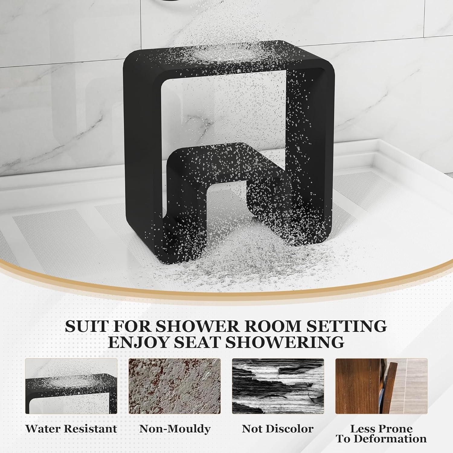 CASAINC Casainc Riverside Freestanding Solid Surface Bathroom Shower Stool CABR16004SLC06W
