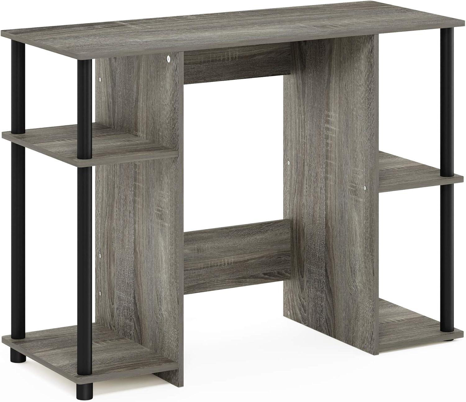 Furinno JAYA Engineered Wood Compact Computer Study Desk in Oak Gray/Black