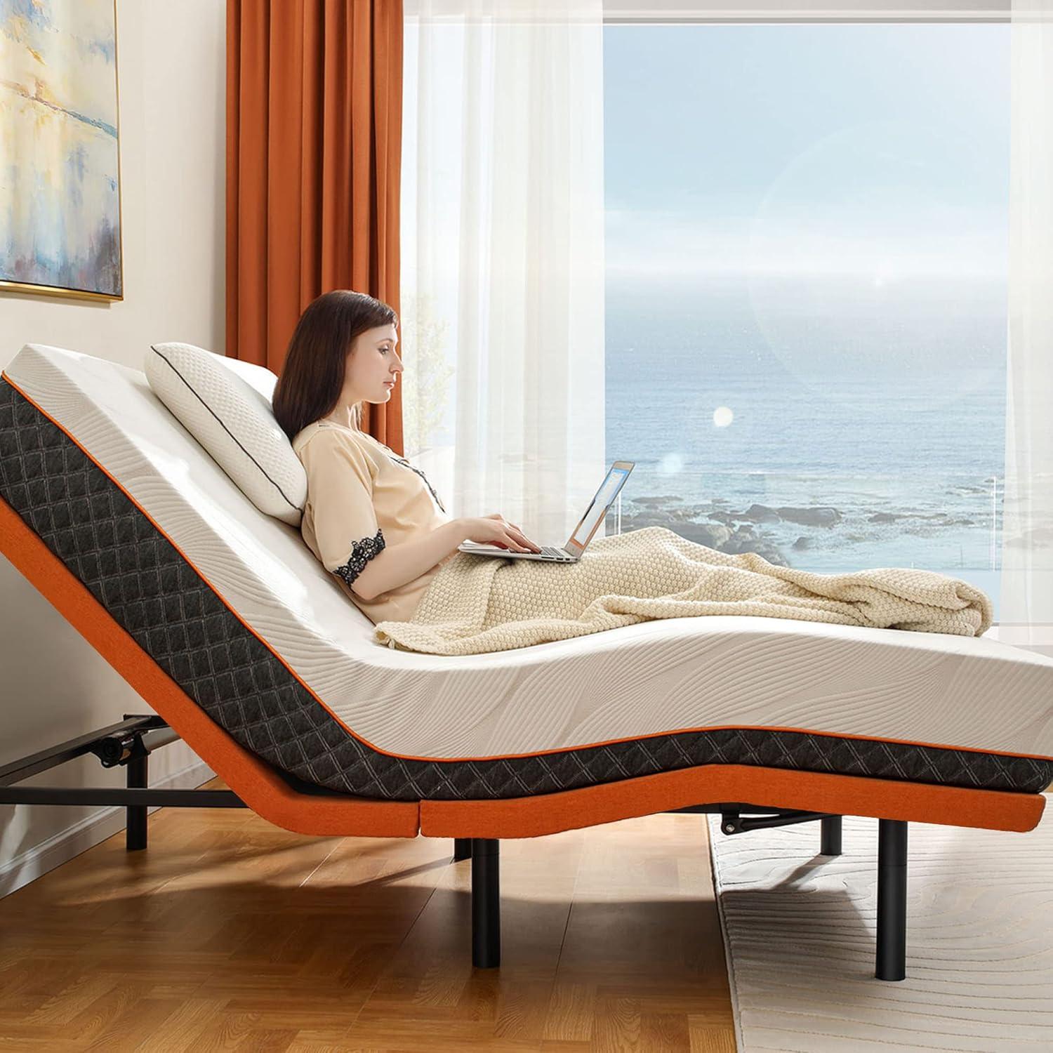 Zero Gravity Adjustable Bed with 14" Hybrid Mattress E3000 Series