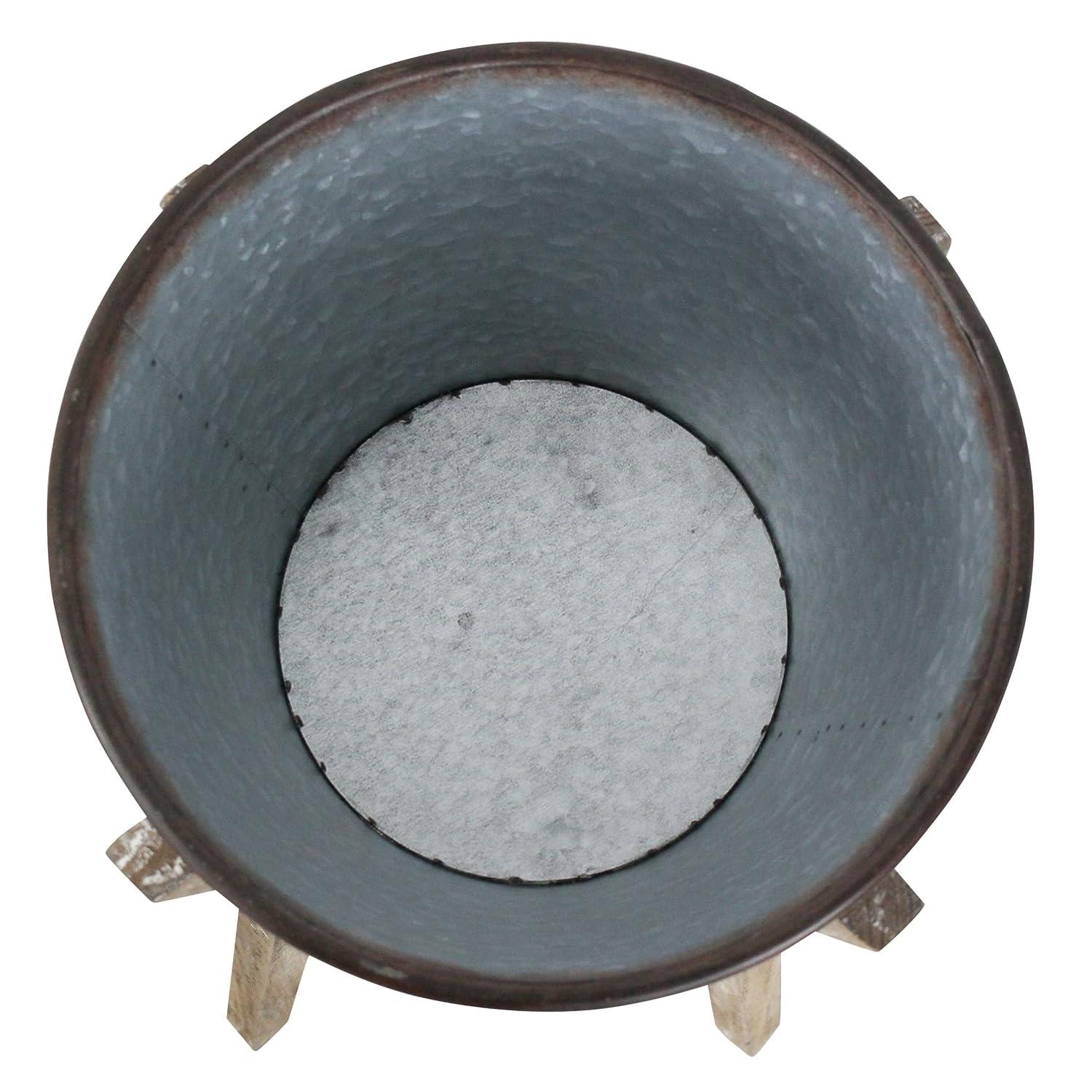 Aberdeen Modern Metal Indoor Farmhouse Pot Planter Set