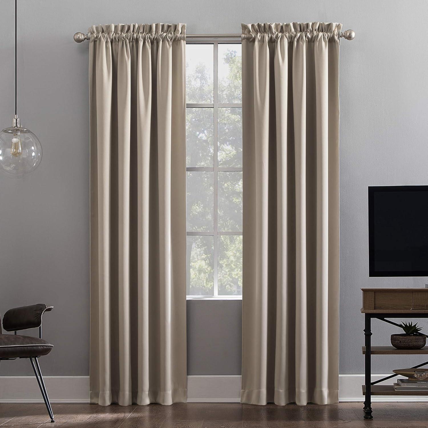 Sun Zero Blackout Oslo Theater Grade Rod Pocket Curtain Panel