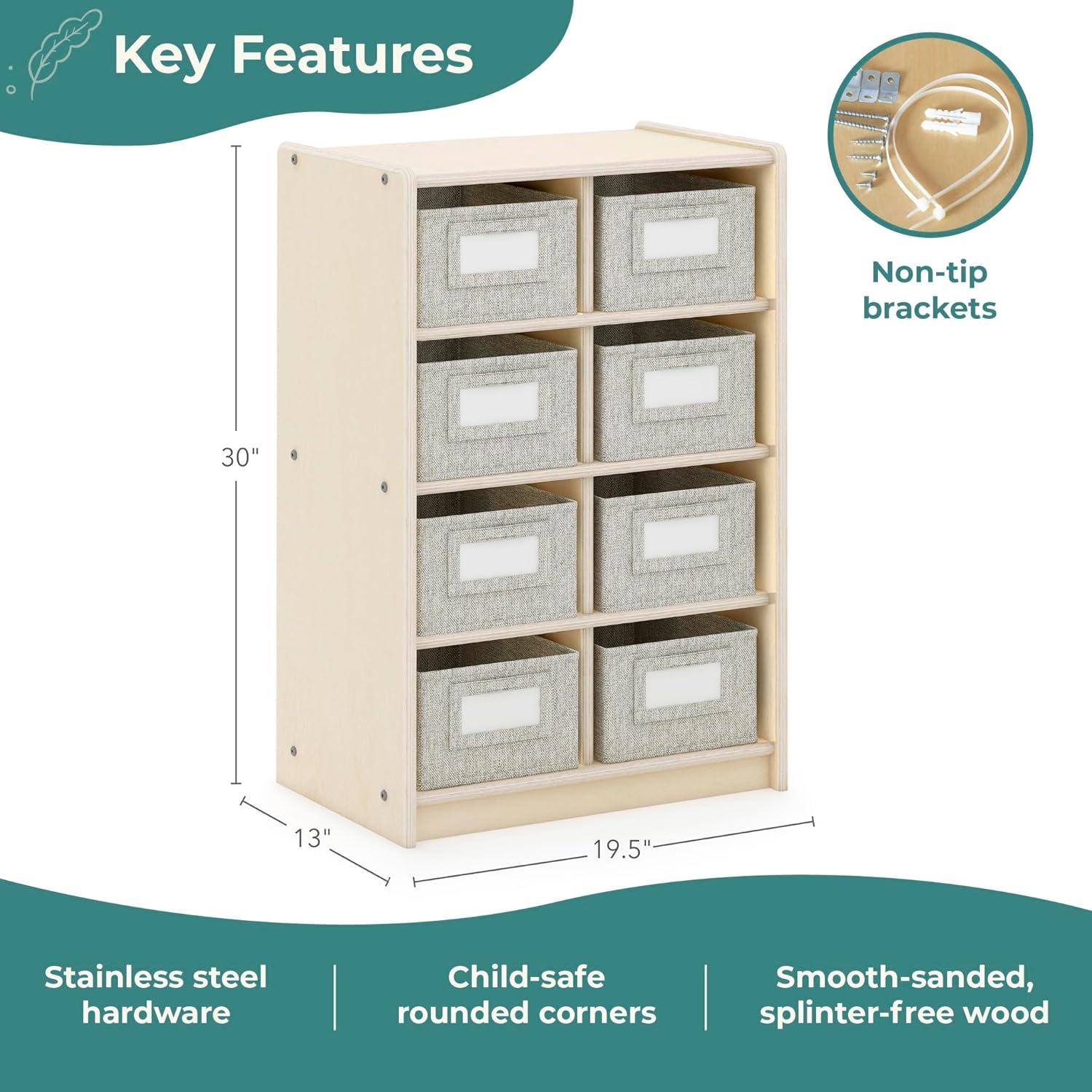 EdQ Essentials Bin Cubby Storage Organizer
