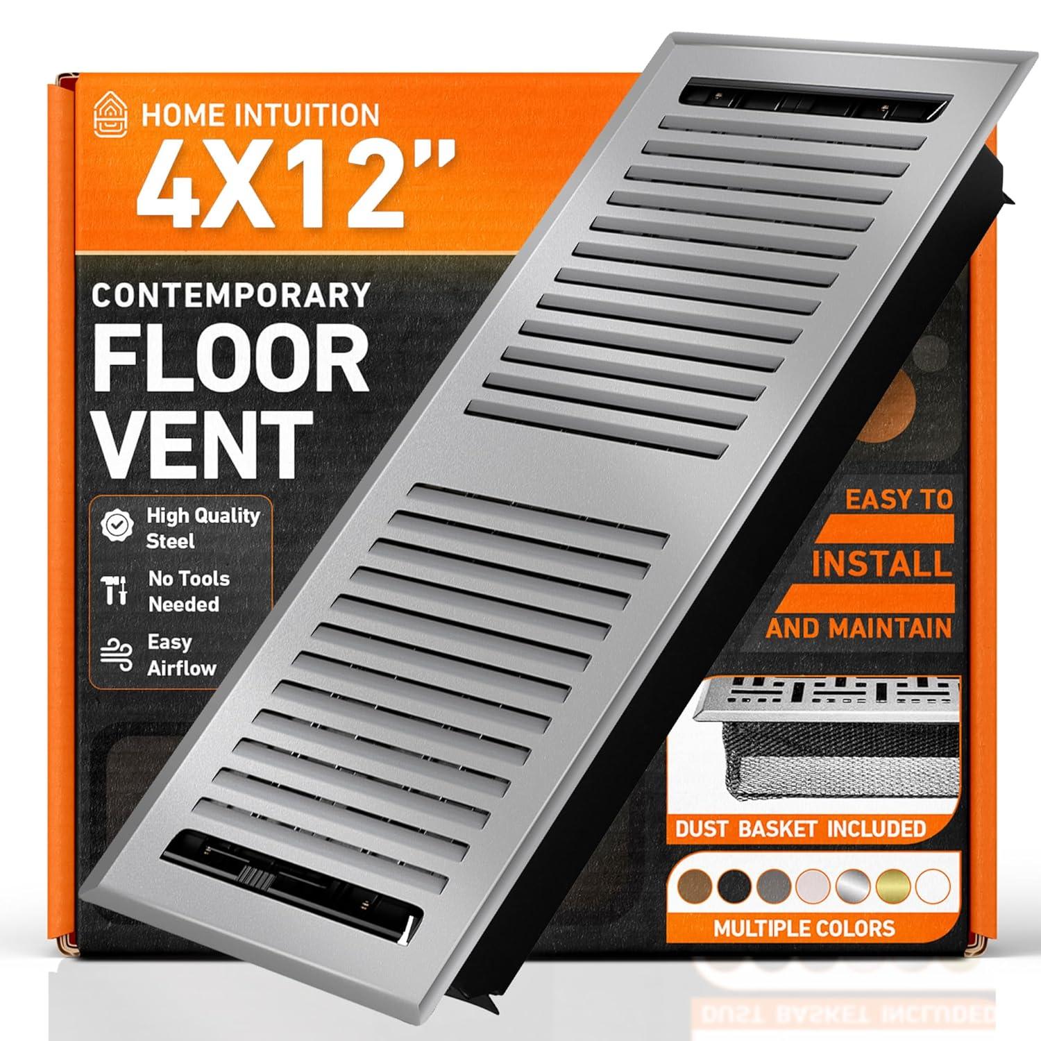 Home Intuition Contemporary Floor Vent Cover Register With Mesh Net
