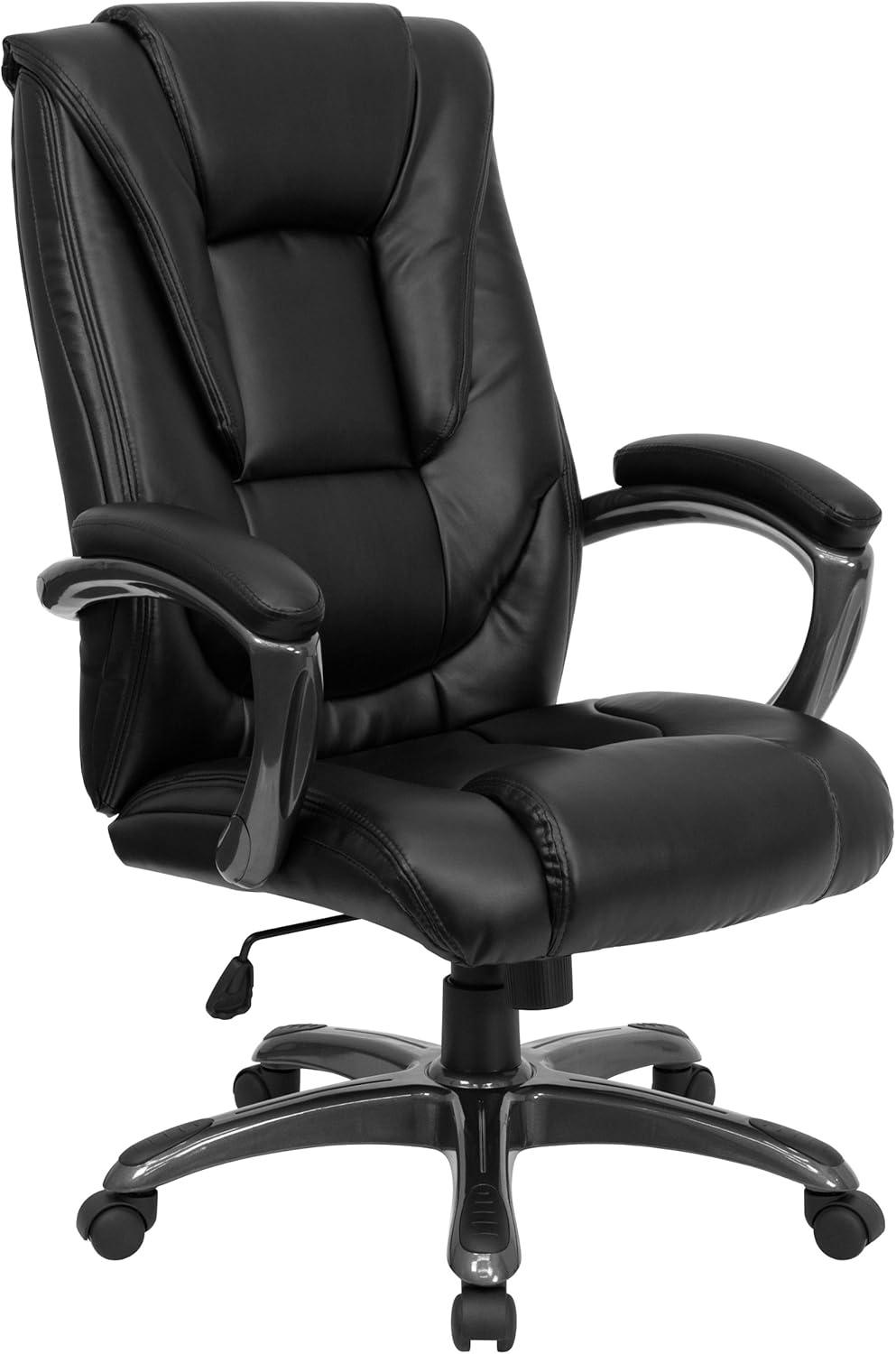 Ergonomic High-Back Black LeatherSoft Executive Swivel Office Chair