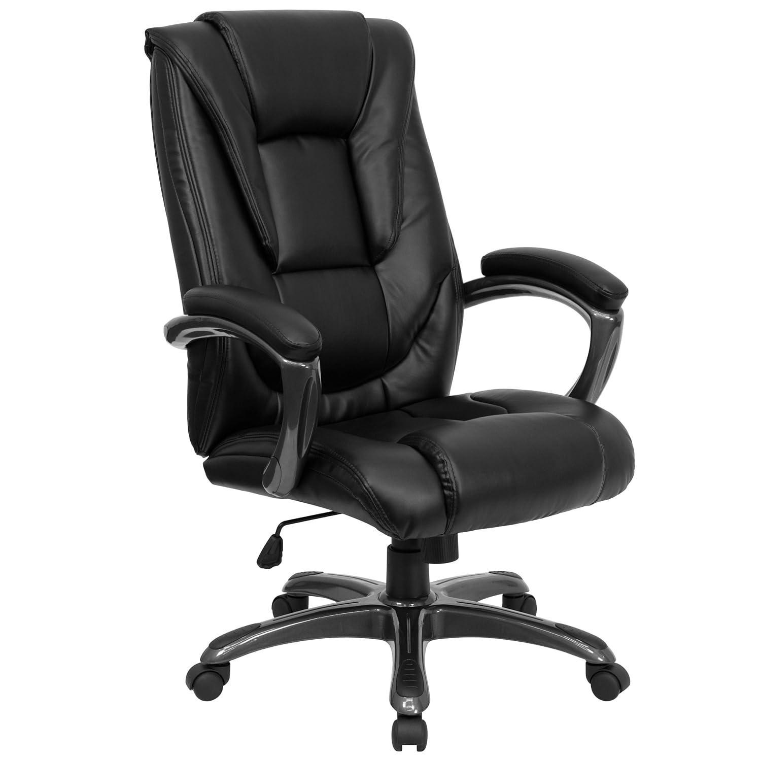 Ergonomic High-Back Black LeatherSoft Executive Swivel Office Chair