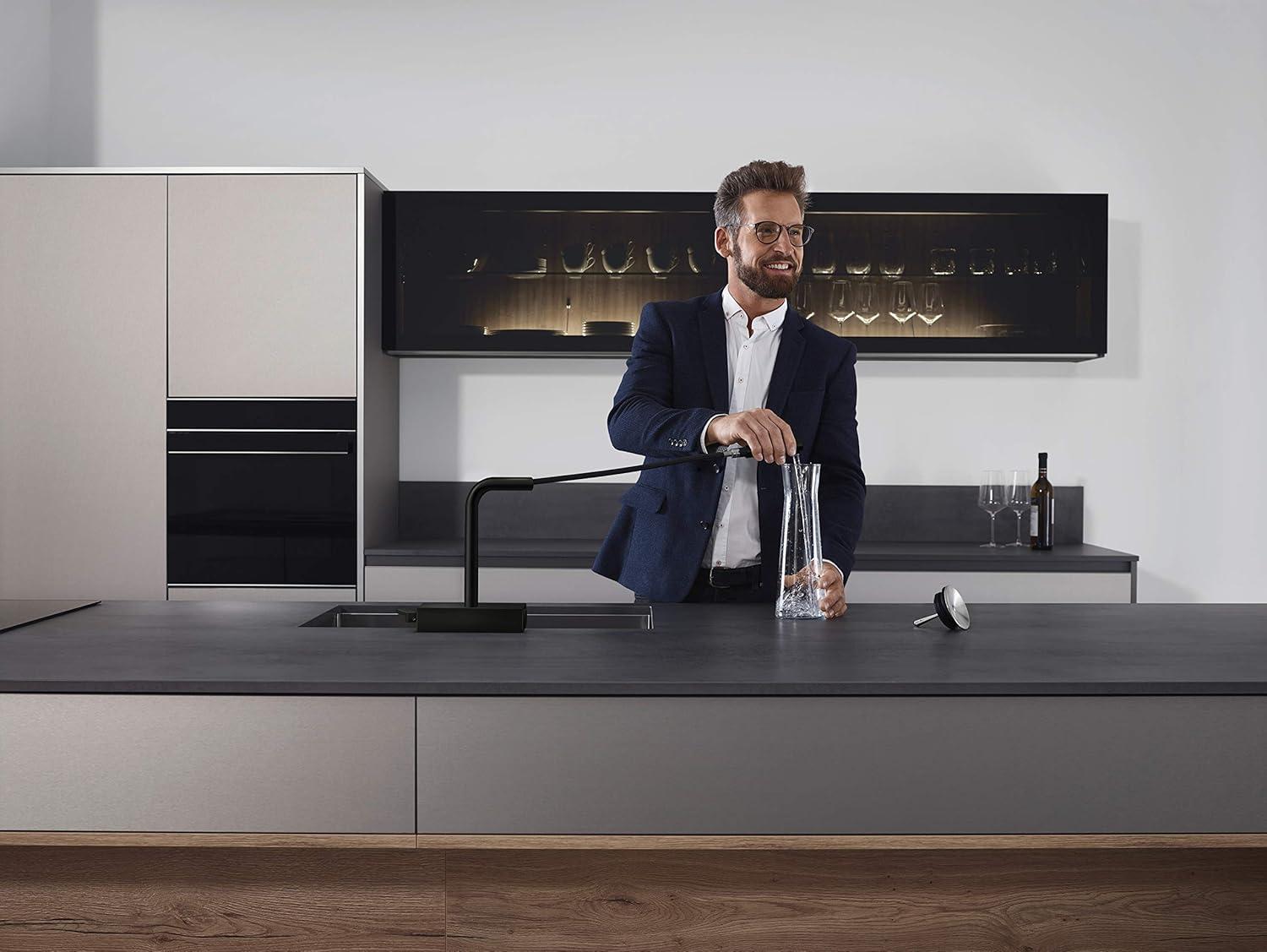 Hansgrohe Aquno Select Kitchen Faucet with L-Shape 2-Spray Pull-Out Spout with sBox, 1.75 73830671