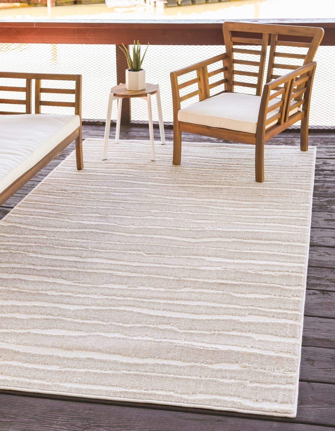 Sabrina Soto Outdoor Ola Striped Woven Area Rug