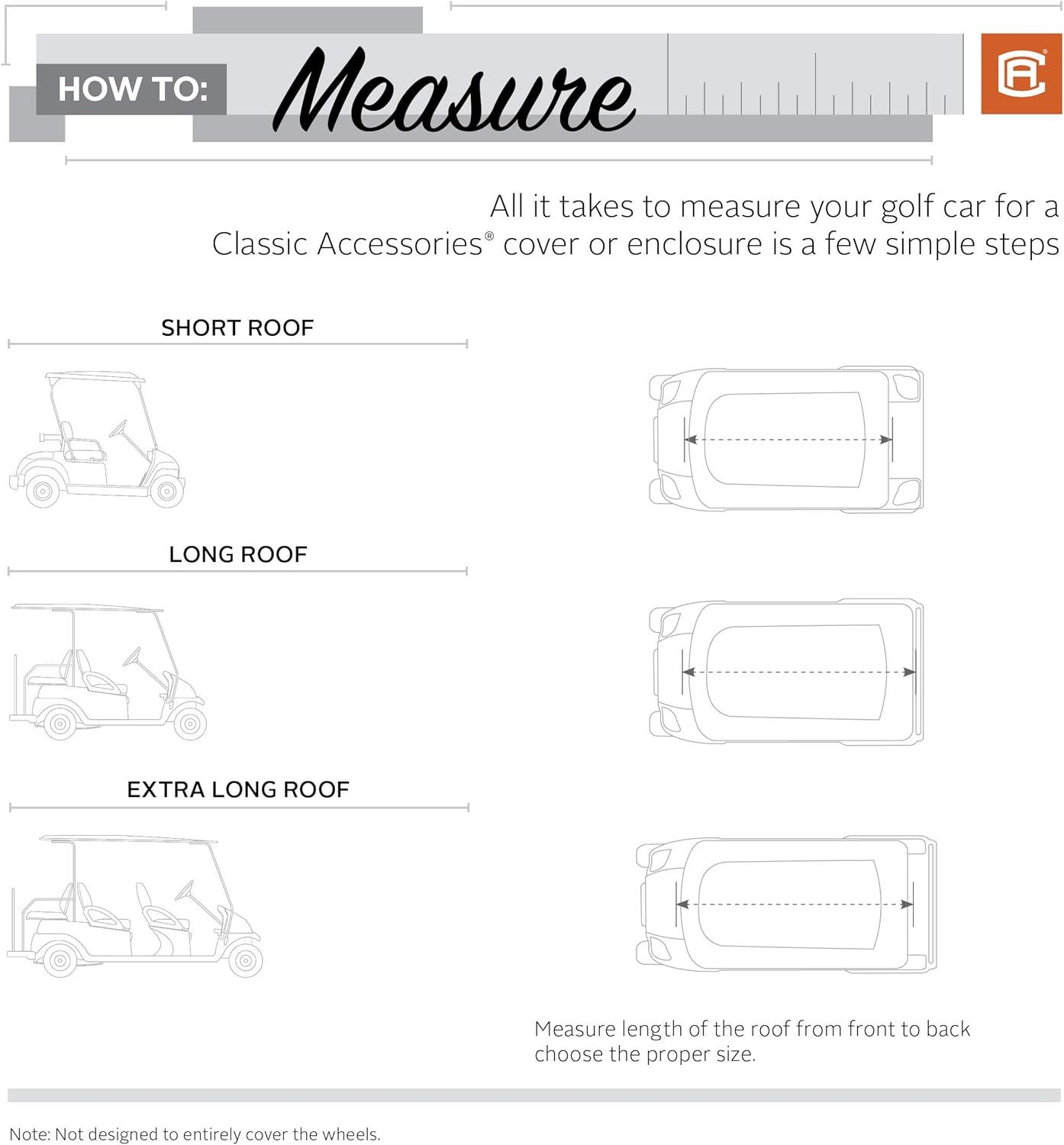 Classic Accessories Fairway Elastic Mildew Resistant Golf Cart Cover By Classic Accessories