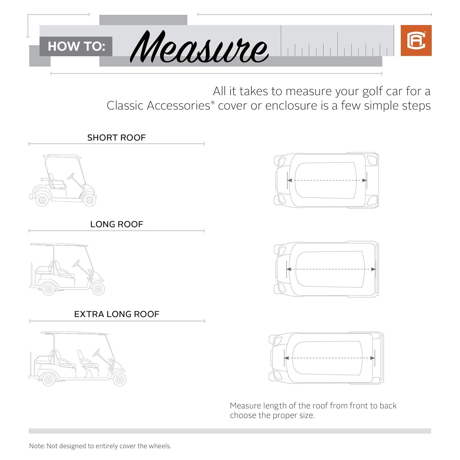 Classic Accessories Fairway Elastic Mildew Resistant Golf Cart Cover By Classic Accessories