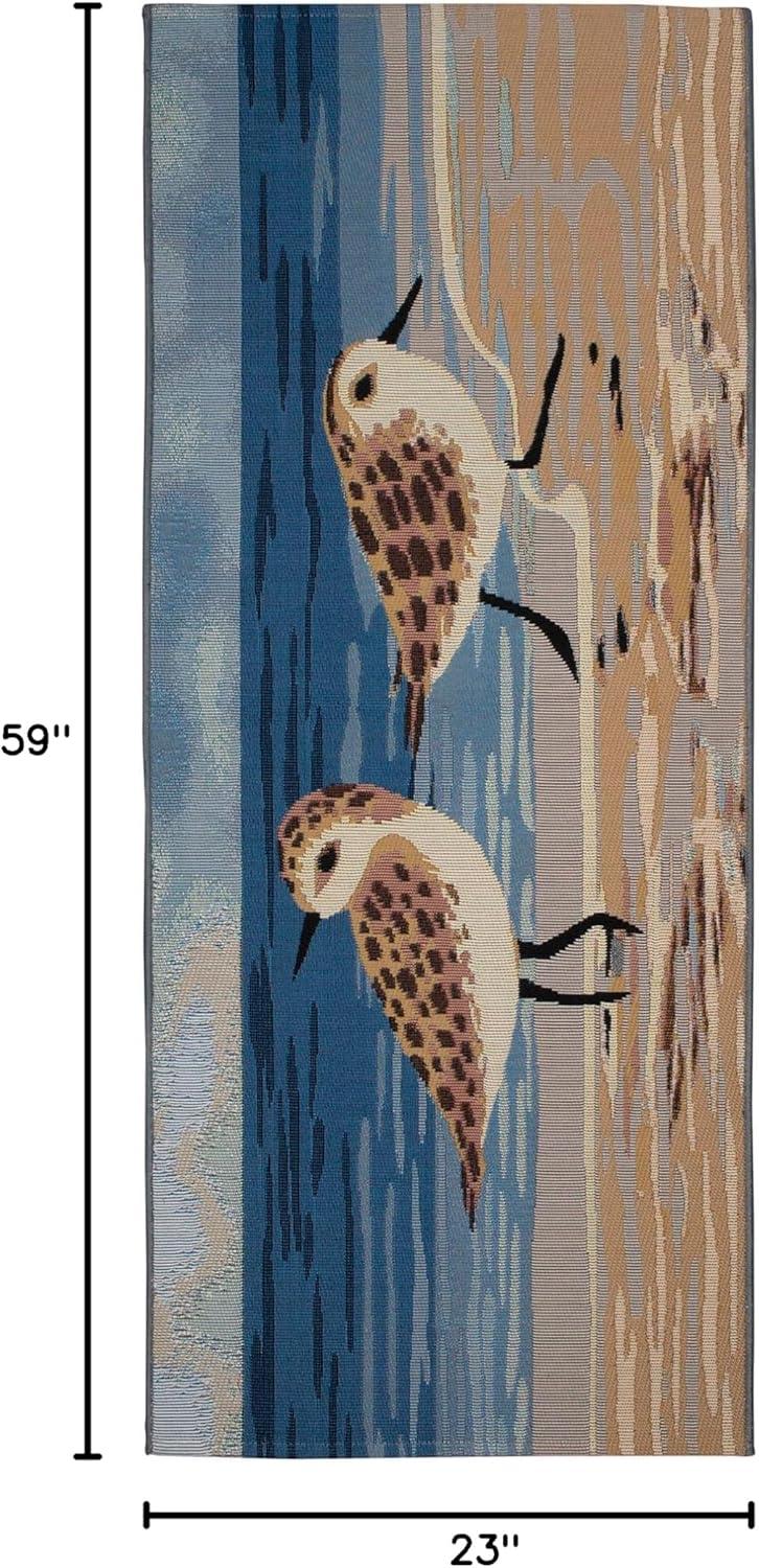 Liora Manne Esencia Sandpipers Indoor/Outdoor Mat Sand 1'11" x 4'11"