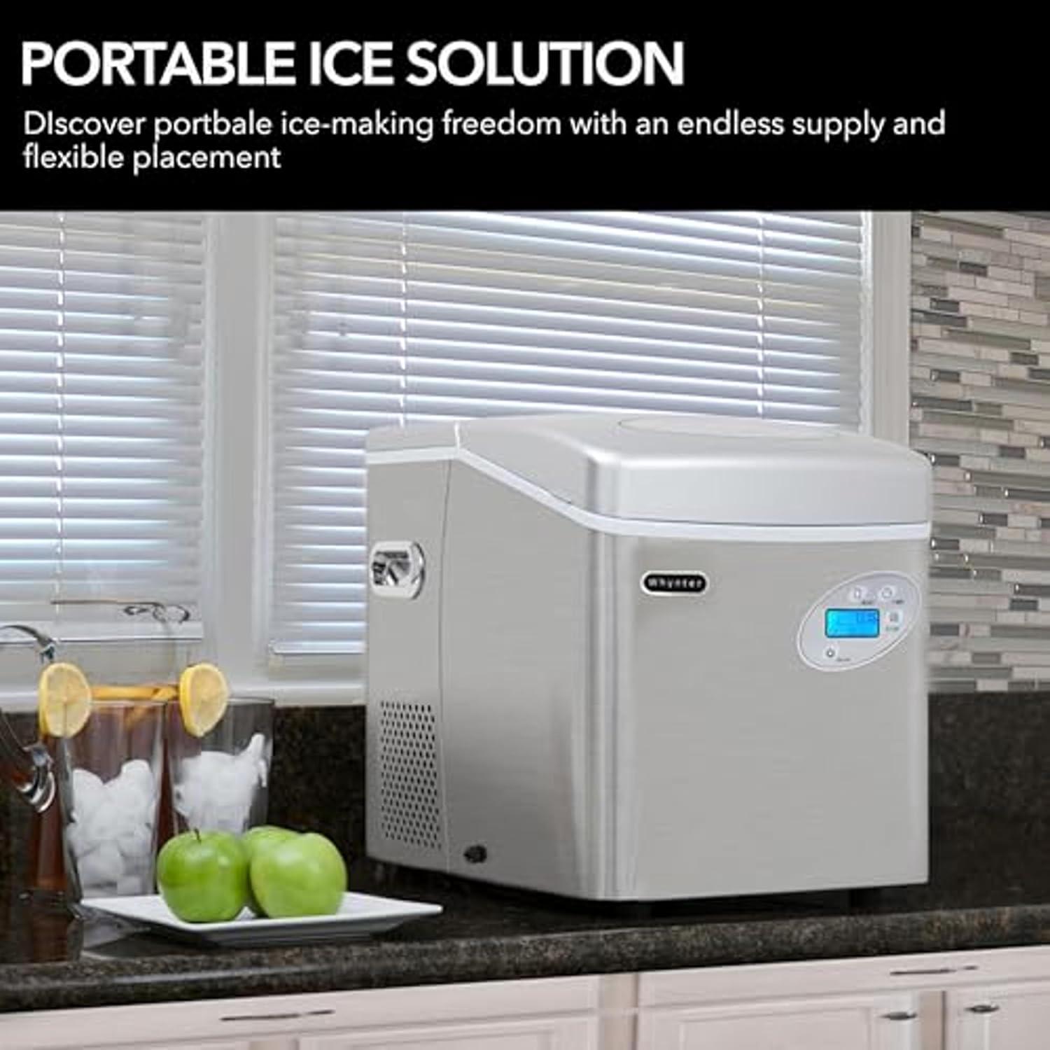 Whynter Portable Ice Maker 49 lb capacity - Stainless Steel