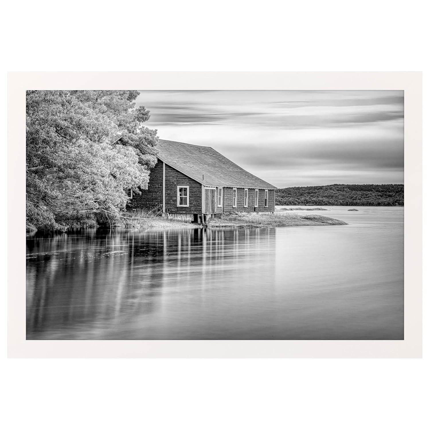 Gallery Solutions 20"x30" White Wood Wall Mount Poster with Hanging Frame - White