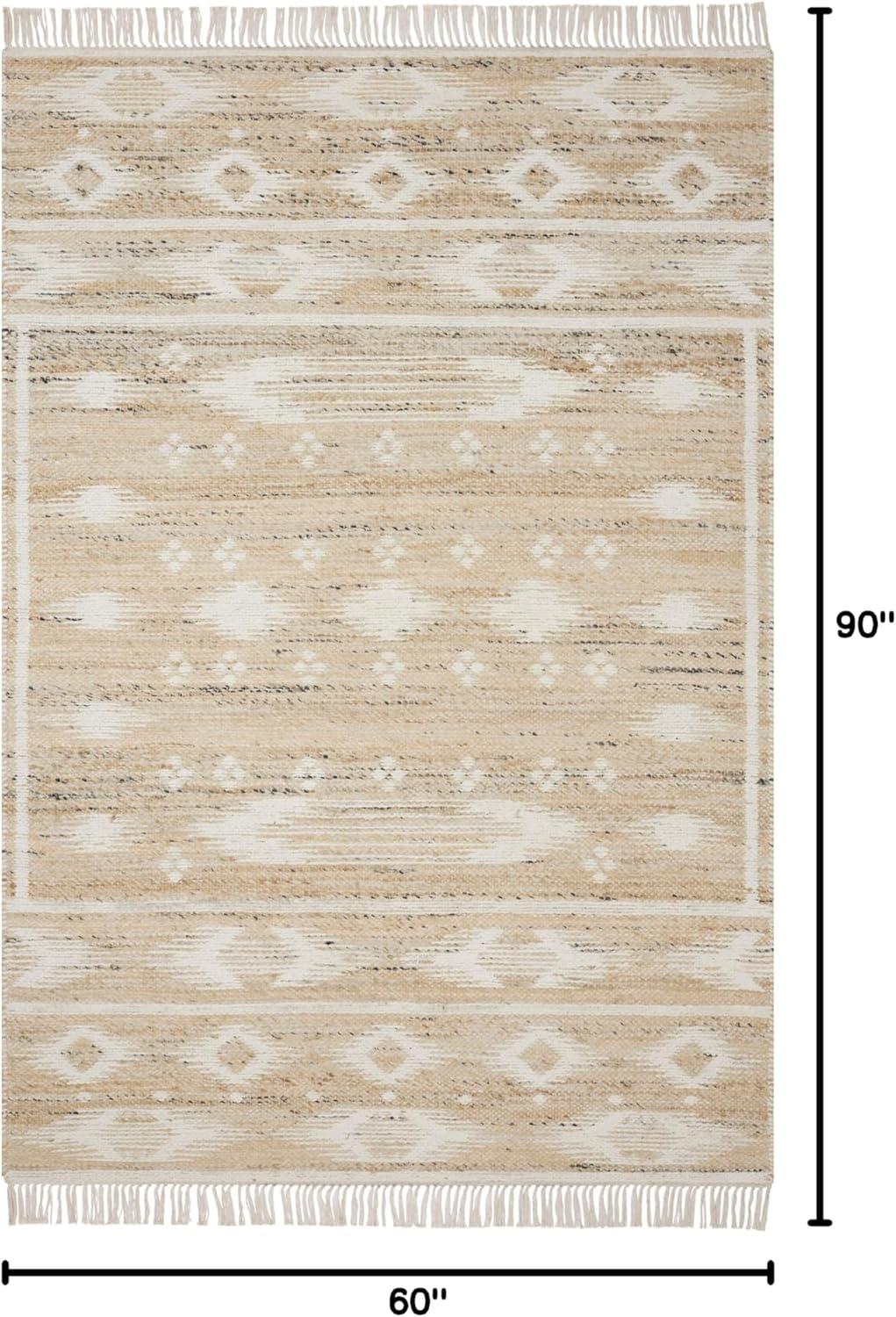 Angela Rose x Loloi Reversible Rivers Natural / Ivory Area Rug