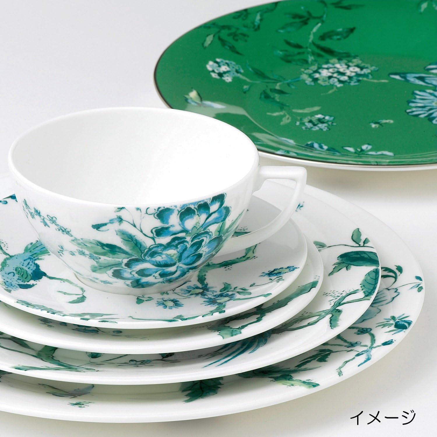 Green Chinoiserie Porcelain Salad/Dessert Plate