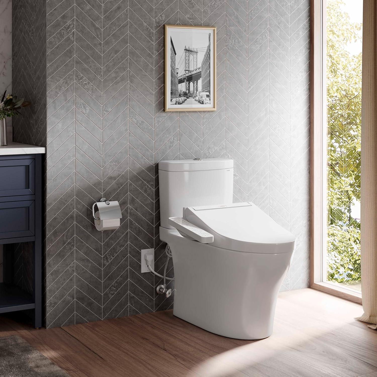 Aquia® Dual-Flush Elongated Bidet Toilet with Tornado Flush (Seat Included)