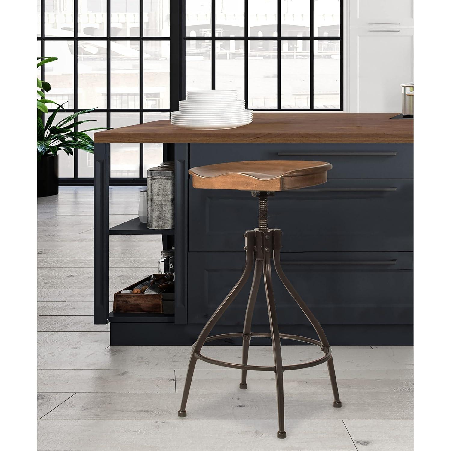 Bar Stool - Silverton Bar Stool with Open Lattice - Hillsdale Furniture - 4734-830, Brown