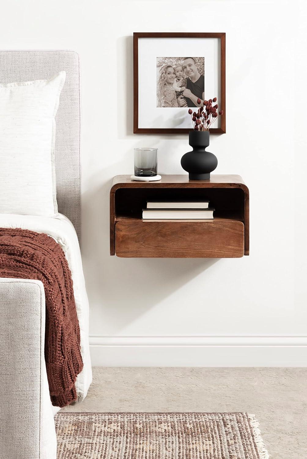 Langley 9'' Tall Solid Wood Floating Shelf