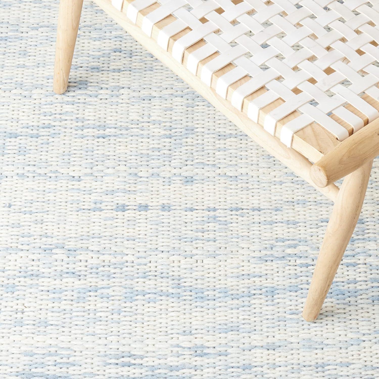 Marbella MRB311 Hand Woven Indoor Area Rug - Blue/Ivory - 5'x8' - Safavieh